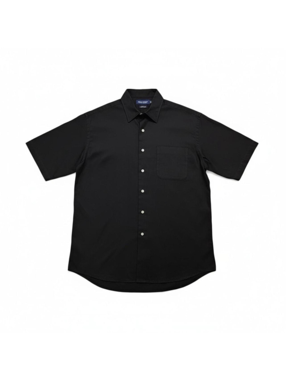 Polo Golf Chambers Fit Cotton Button Up Short Sleeve Shirt in Black Size XL